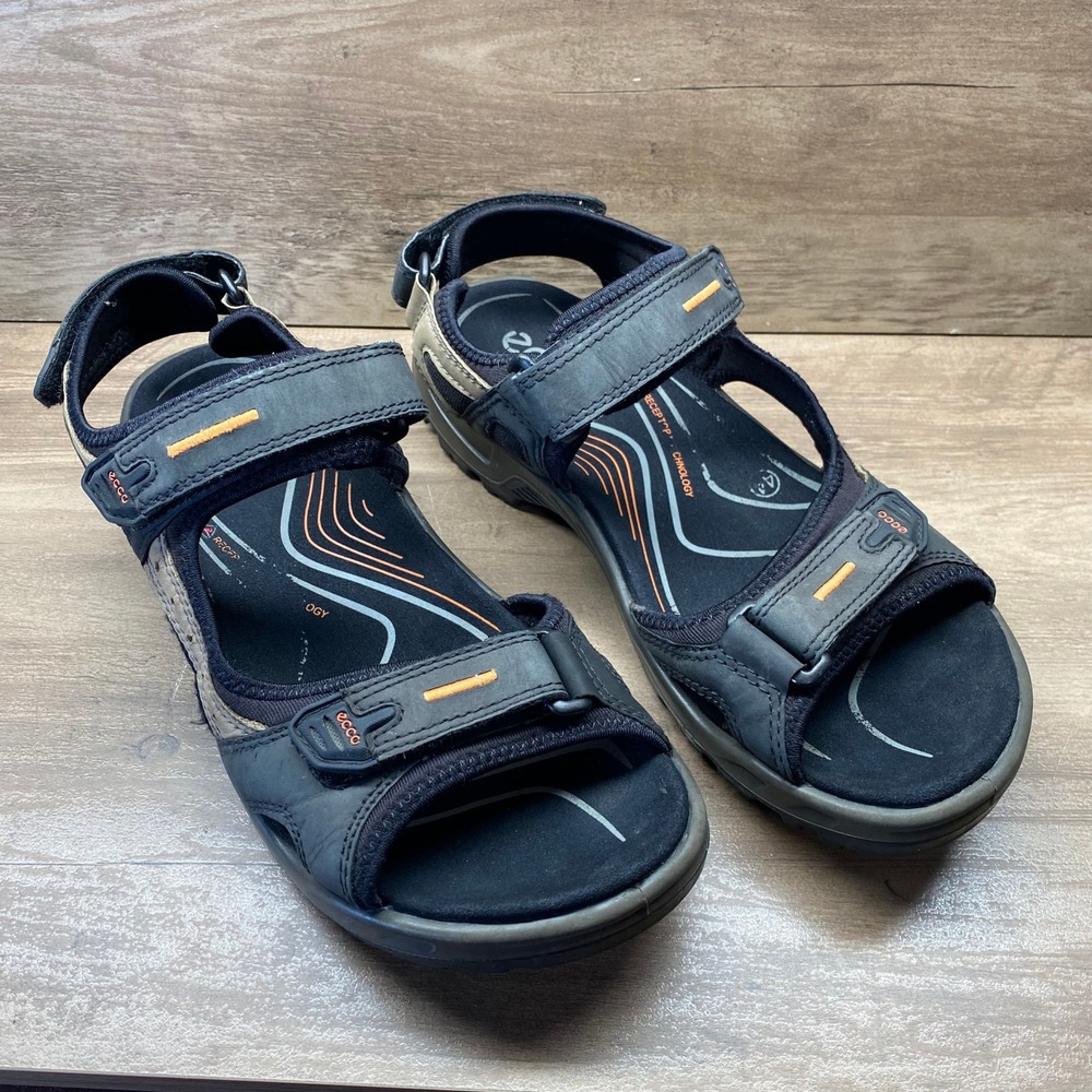 ECCO Yucatan Offroad Receptor Sandals Men's 10.5 EU 44 Black Nubuck Hiking Trail - Picture 12 of 13